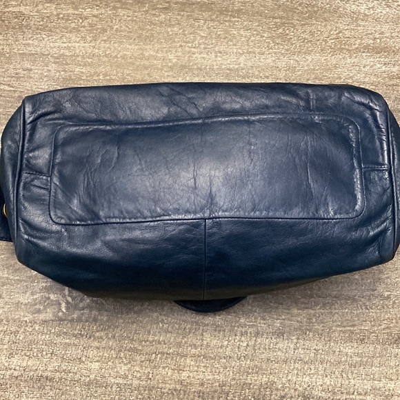 Marc by Marc Jacobs Blue Leather Totally Turnlock Benny Purse Satchel Shoulder - Picture 11 of 16